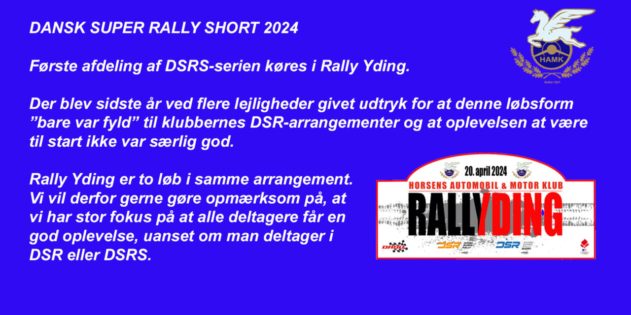 DANSK SUPER RALLY SHORT I NYT FORMAT